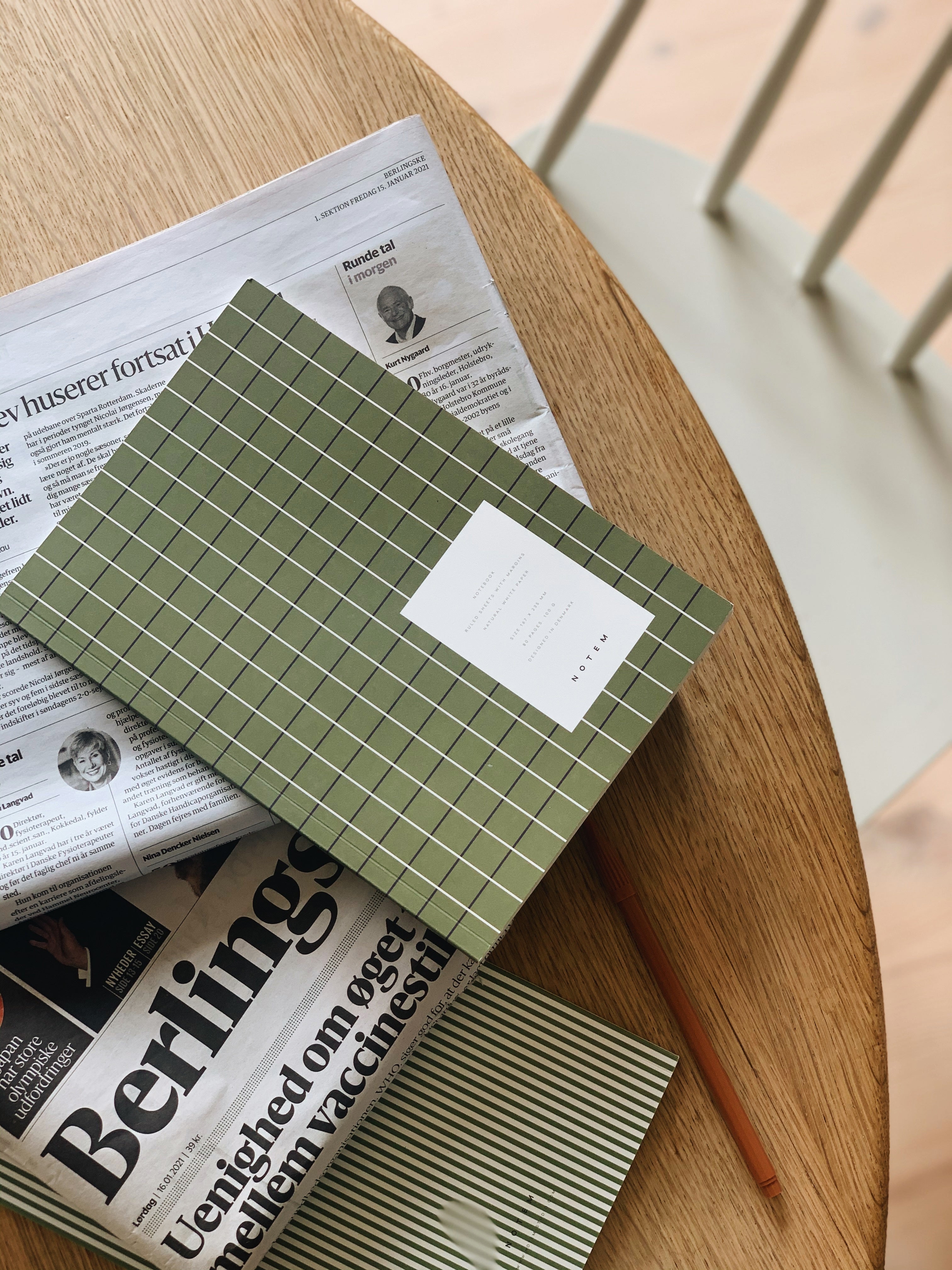 VITA notesbog, medium - Green Grid